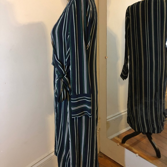 Zara Basic Stripes Navy Blue Casual Dress - Picture 4 of 8